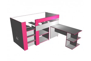 Spacesaver low height loft bed - Pretty in pink!